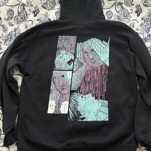 Junji Ito Collection Glyceride Gray Hoodie Crunchy Roll Anime Horror- medium